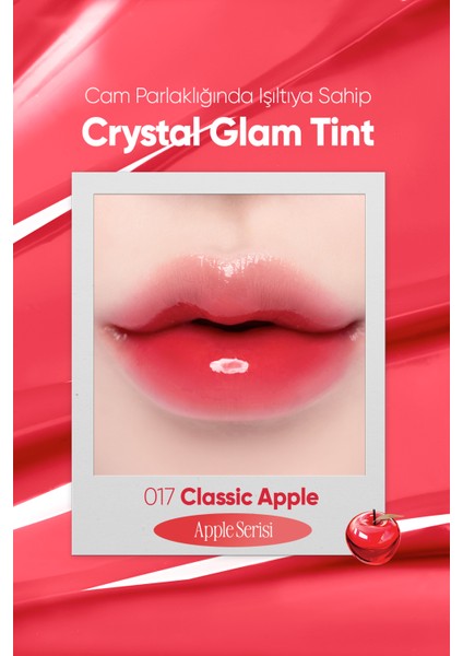 Yapışkanlık Hissi Vermeyen Yoğun Işıltılı Tint CLIO Crystal Glam Tint (17 Classic Apple) AppleSeries