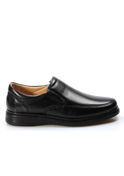 Hakiki Deri Ortopedik Siyah Erkek Casual Ayakkabı 815ma1301