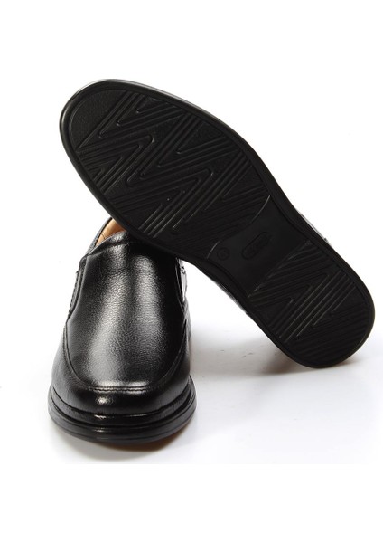 Hakiki Deri Ortopedik Siyah Erkek Casual Ayakkabı 815ma1301