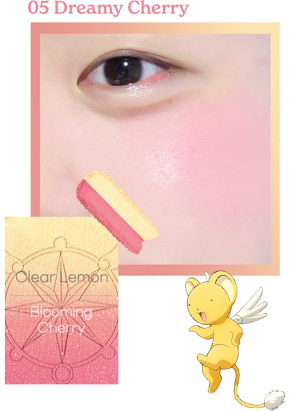 Işıltılı, Iki Tonlu Highlighter Allık Perıpera Pure Blushed Custom Cheek 005 Dreamy Cherry