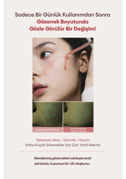 Retinol ve Kırmızı Fasulye Özlü, Sıkı Görünüm Sunan Serum Red Bean Retinol Pore Reset Serum