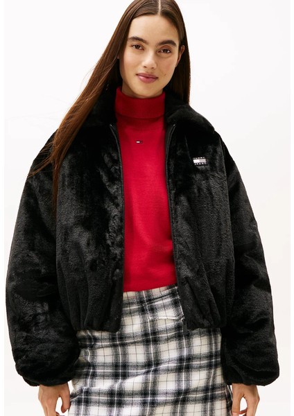 Tjw Suni Kürk Kadın Siyah Ceket DW0DW21669BDS