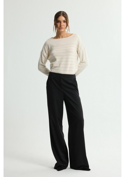 Geniş Paça Pantolon Siyah 153L9666000 modelleri