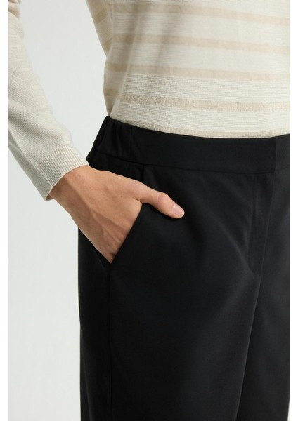 Geniş Paça Pantolon Siyah 153L9666000 fırsatları