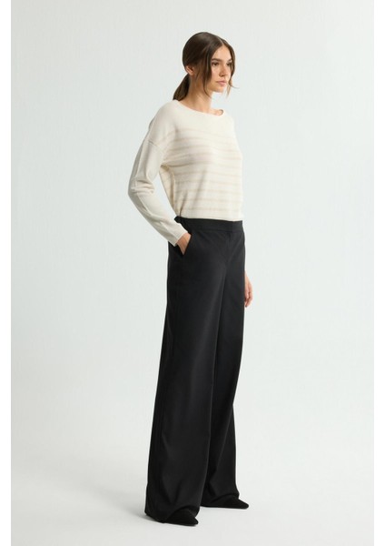 Geniş Paça Pantolon Siyah 153L9666000 indirimleri