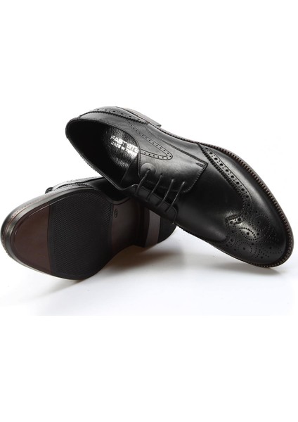 Hakiki Deri Siyah Erkek Klasik Ayakkabı 701ma08-3