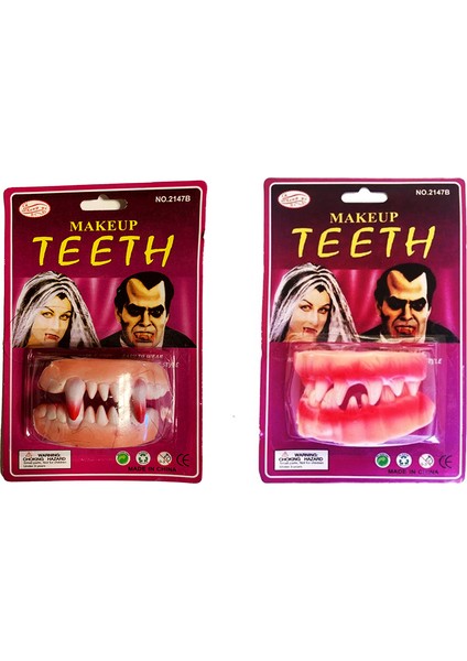 Takma Vampir Dişi 2 Adet Vampir ve Seyrek Model (5332)