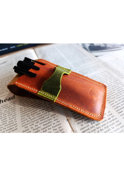 Crazy Gerçek Deri Özel Kalemleriniz Için Kalemlik ( 3*4 Kalem Için ) 28 cm \ 8 cm Büyük Boy Nlu5 modelleri