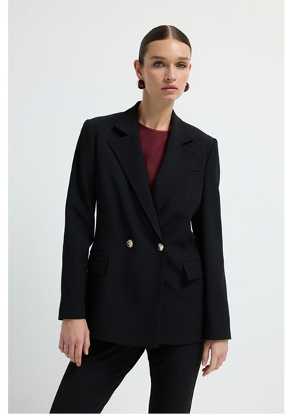 Kruvaze Uzun Kol Ceket Siyah 11933656023 fırsatları