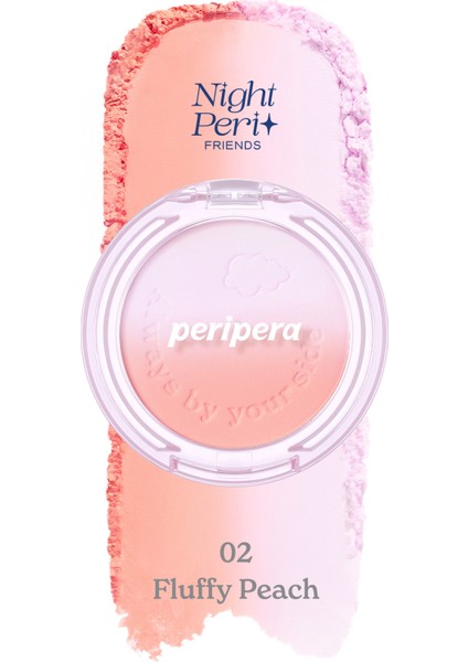 Doğal Görünüm Sunan İki Tonlu Pudra Allık PERIPERA Pure Blushed Custom Cheek 002 Fluffy Peach