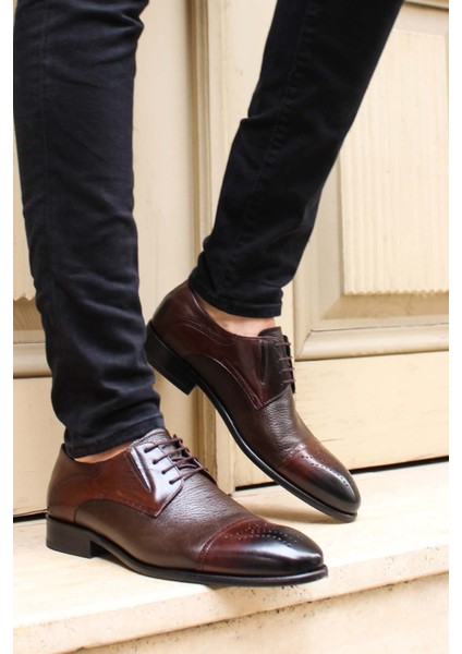 Hakiki Deri Kösele Erkek Klasik Ayakkabı 237MA574