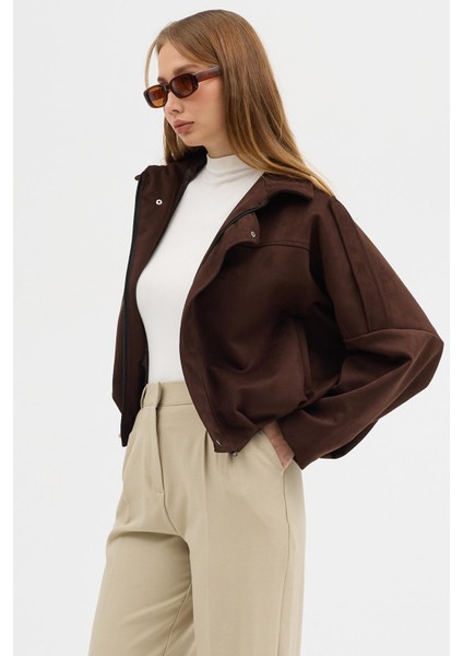 Oversıze Kadın Süet Ceket Trend Bomber Süet Ceket fırsatları