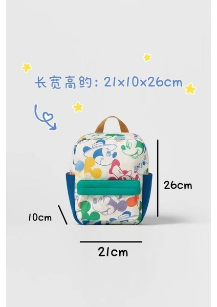 Miniso Yeni Mickey Mouse Cartoon Moda Sırt Çantası Kadınlar Minnie Canvas School Bag Büyük Kapasite Sırt Çantası Kızlar Mochila Renk: C (Yurt Dışından) modelleri