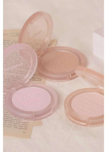 Pastel Tonlarda Sebum Dengeleyici Toz Allık PERIPERA Pure Blushed Sunshine Cheek (07 Milky Peach)