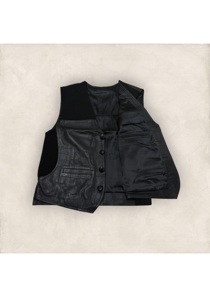 Düğmeli Deri Yelek fiyatları