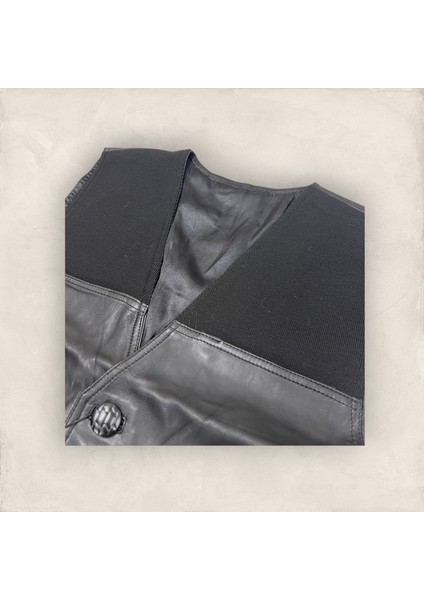 Düğmeli Deri Yelek modelleri