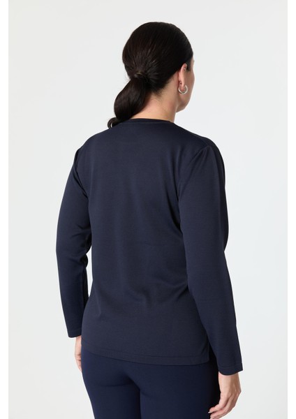 Büyük Beden Baskılı Triko Kazak-Lacı indirimleri