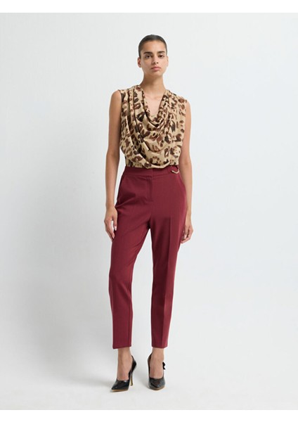 Gabardin Pantolon Bordo 15344236002