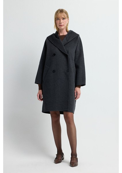 Kapüşonlu Kaban Antrasit 13645389000 fiyatları