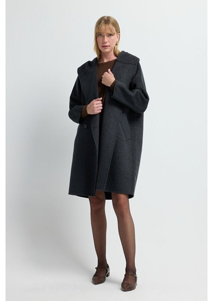 Kapüşonlu Kaban Antrasit 13645389000 indirimleri