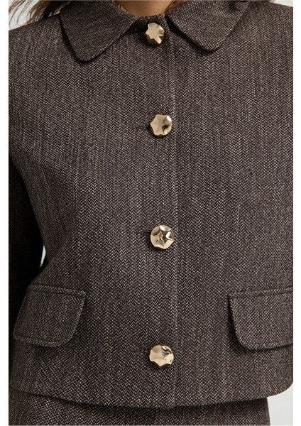 Crop Ceket Kahve 11945693000 fiyatları