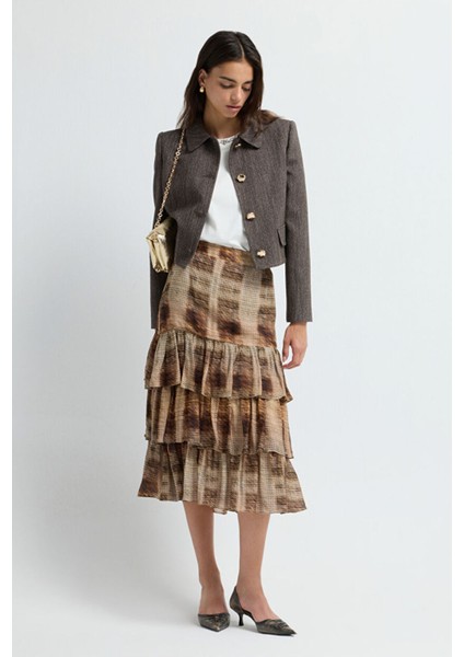 Crop Ceket Kahve 11945693000 indirimleri