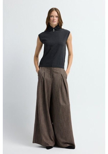 Dik Yaka Triko Bluz Antrasit 11545647000 modelleri