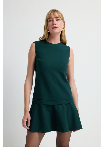 Düz Elbise Yesil 12445738000