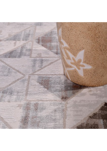 Etna - Yumuşak Krem Sade Akrilik Modern Salon ve Oturma Odası Halısı - EL05K