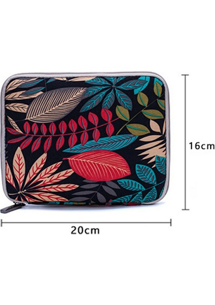 20 x 16 cm USB Flash Bellek Saklama Çantası 20 Izgaralı U-Disk Fermuarlı Çanta - Renkli Yapraklar / Beyaz Taban (Yurt Dışından) fırsatları