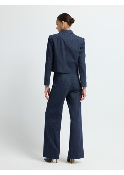 Denim Görünümlü Çizgili Kısa Ceket C.lacivert 11945556000 indirimleri