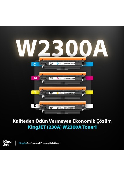 Hp Color Laserjet Pro Mfp 4303DWE Uyumlu Standart Kapasiteli Çipli Muadil Toner | W2300A fiyatları