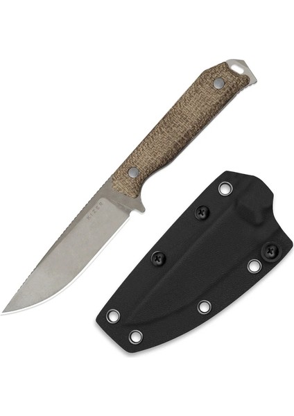 Begleiter Fix | 3V | Burlap Micarta | Hollow Grind | 1045MD1