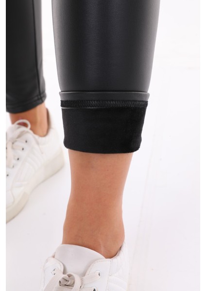 Suni Deri Tayt Siyah