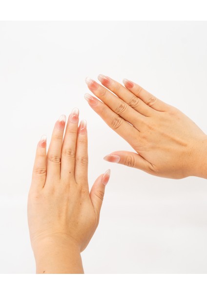 10'lu Pembe Kısa Oval T1250 Tekrar Kullanılabilir El Yapımı Protez Takma Tırnak - Pembe-XS fiyatları