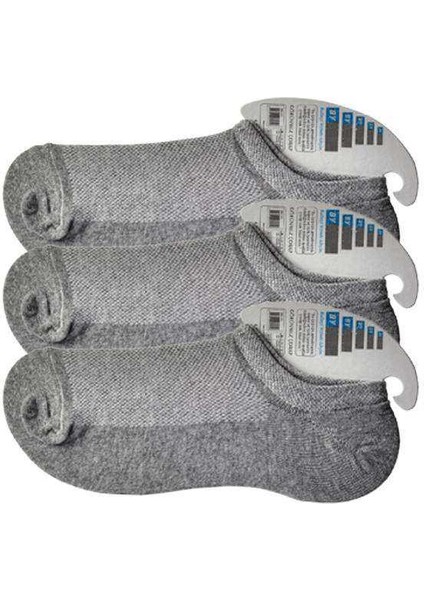 Gri Erkek Görünmez Çorap 3 çift modelleri