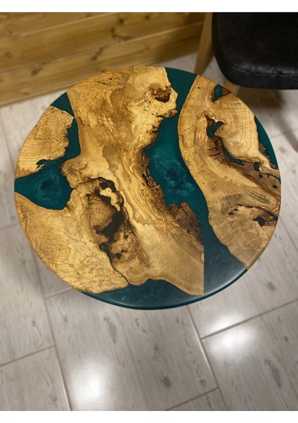 Ahşap Epoksi Sehpa Dayanıklı Ceviz ve Zeytin