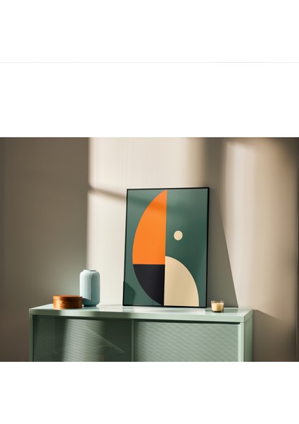 Metal Çerçeveli Gerçek Camlı Tablo,geometrik Soyut Yarım Daire Dijital Baskılı Tablo,ev,ofis Tablo indirimleri