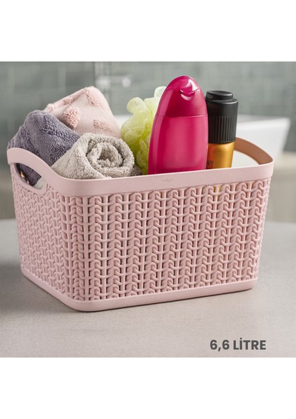 Örgü Desenli 6,6 Litre Çok Amaçlı Sepet – Bpa’sız, Dayanıklı, Şık ve Pratik Tasarım - 26X20X17 cm fiyatları