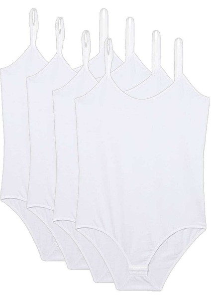 4 Adet İp Askılı Kadın Çıtçıtlı Body Beyaz modelleri