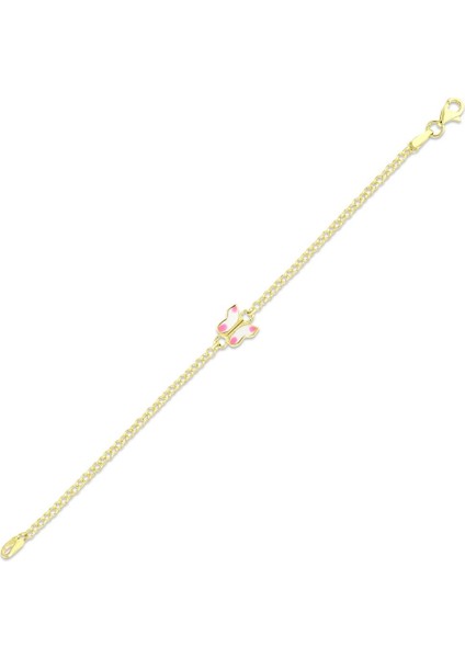 Kelebek Figürlü Altın Çocuk Bileklik - 14K modelleri