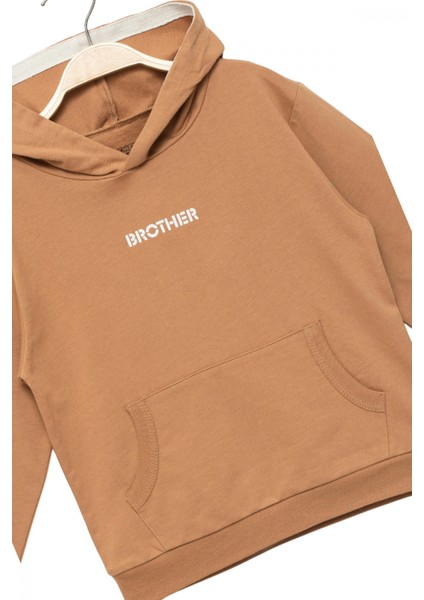 Erkek Çocuk %100 Pamuk Uzun Kollu Kapüşonlu Baskılı Sweatshirt - Çocuk Giyim fırsatları