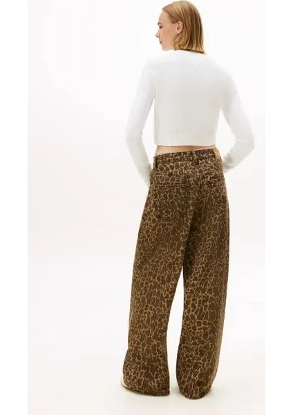 Tjw Işıltılı Bayrak Desenli Kadın Beyaz Kazak DW0DW21690YBH modelleri