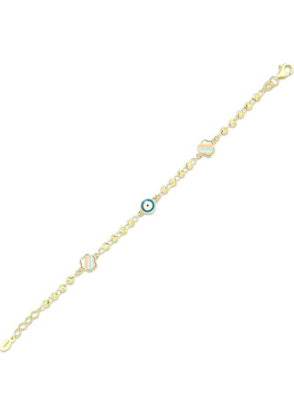 Nazar Boncuklu Altın Çocuk Bileklik - 14K modelleri