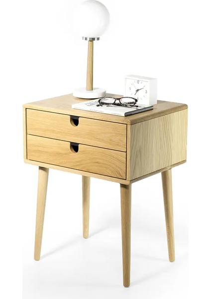 Ahşap Çift Çekmeceli Modern Komodin fırsatları