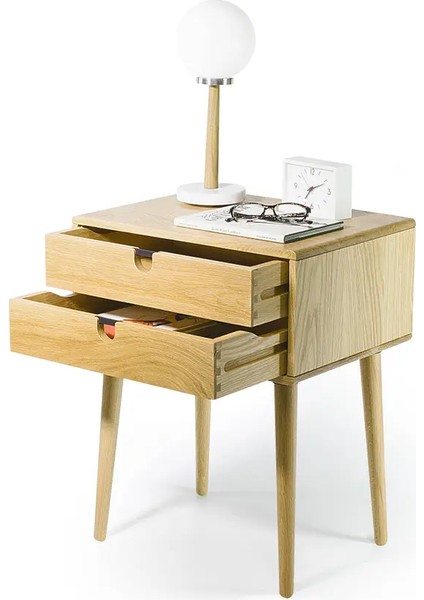 Ahşap Çift Çekmeceli Modern Komodin indirimleri