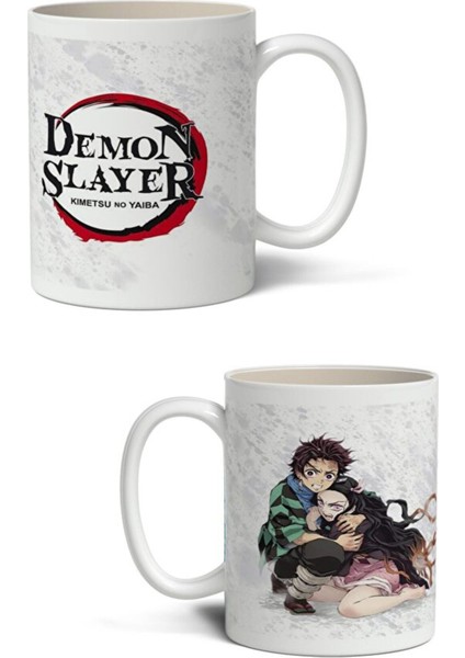 Demon Slayer Iblis Keser Komple Baskılı Kupa Bardak - Sevgiliye Arkadaşa Komik Hediye
