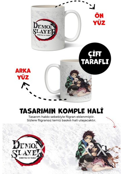 Demon Slayer Iblis Keser Komple Baskılı Kupa Bardak - Sevgiliye Arkadaşa Komik Hediye fiyatları
