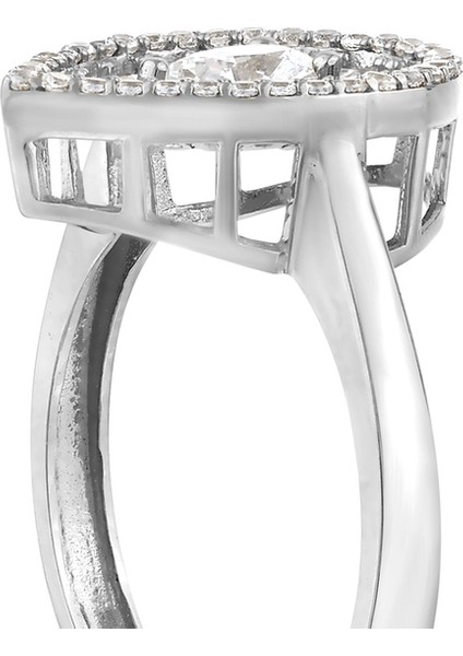 Taşlı Tasarım Altın Yüzük - 14K