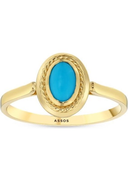 Renkli Taşlı Altın Yüzük - 14K fiyatları